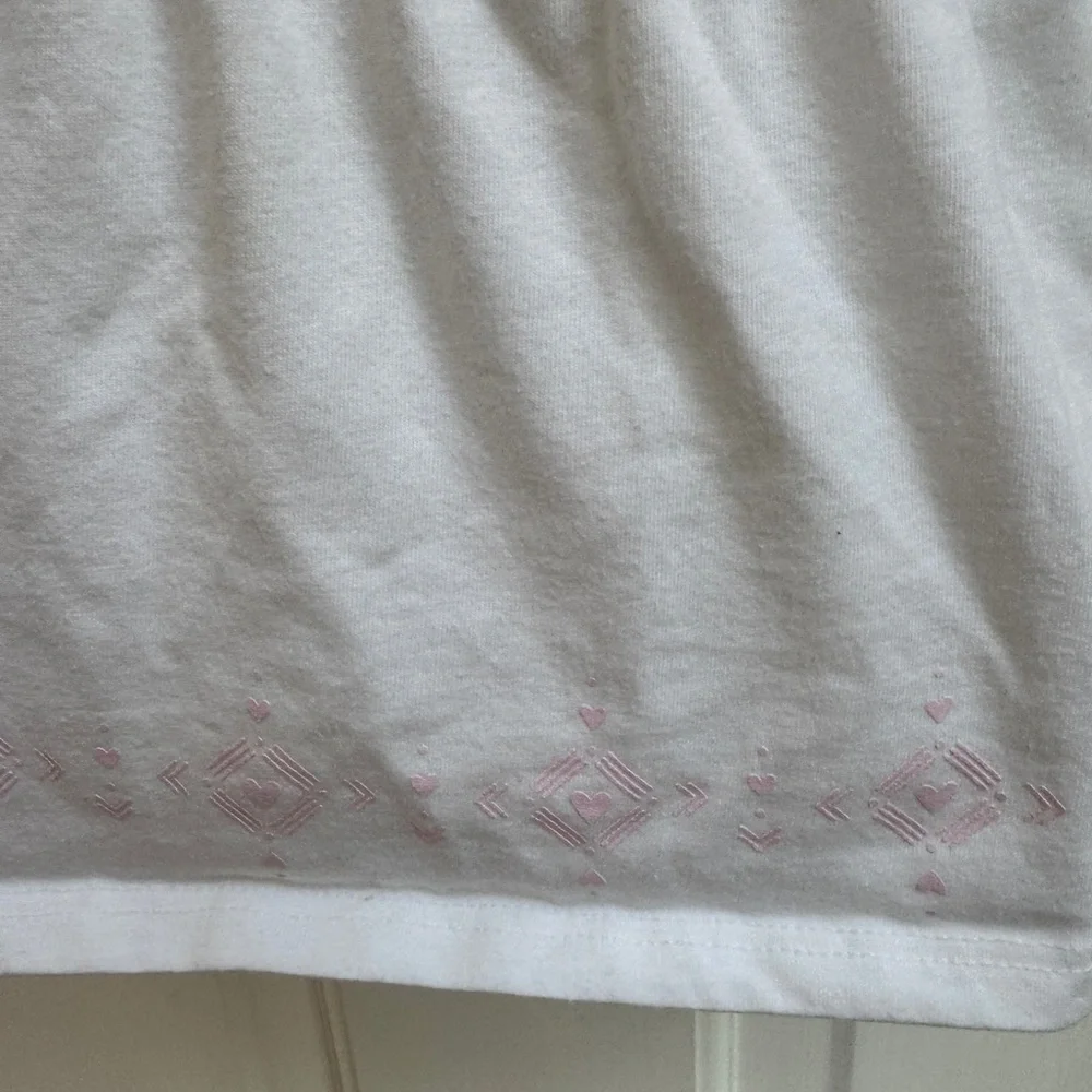 Jumping Beans 12M Girls White and Pink Geometric Patterned Tank Top Blouse